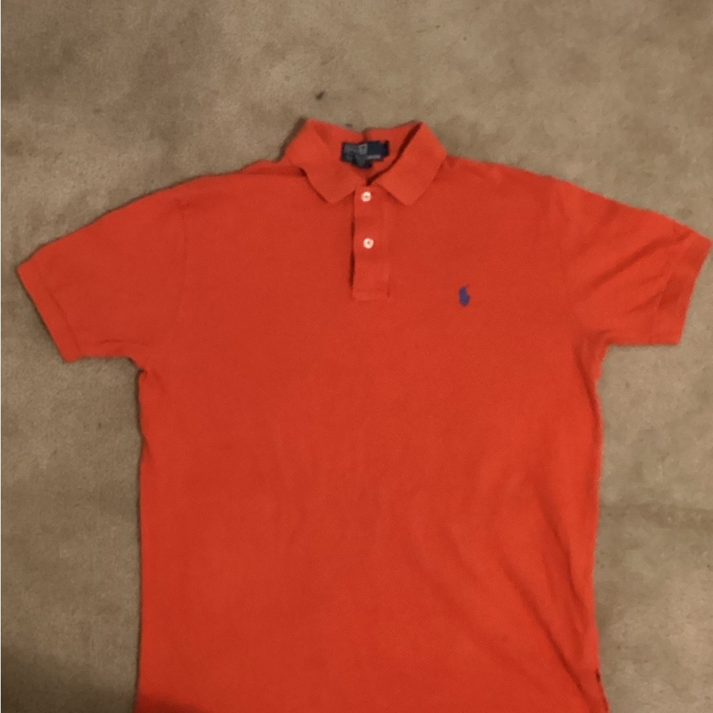 Polo by Ralph Lauren Men's Orange Polo Shirt